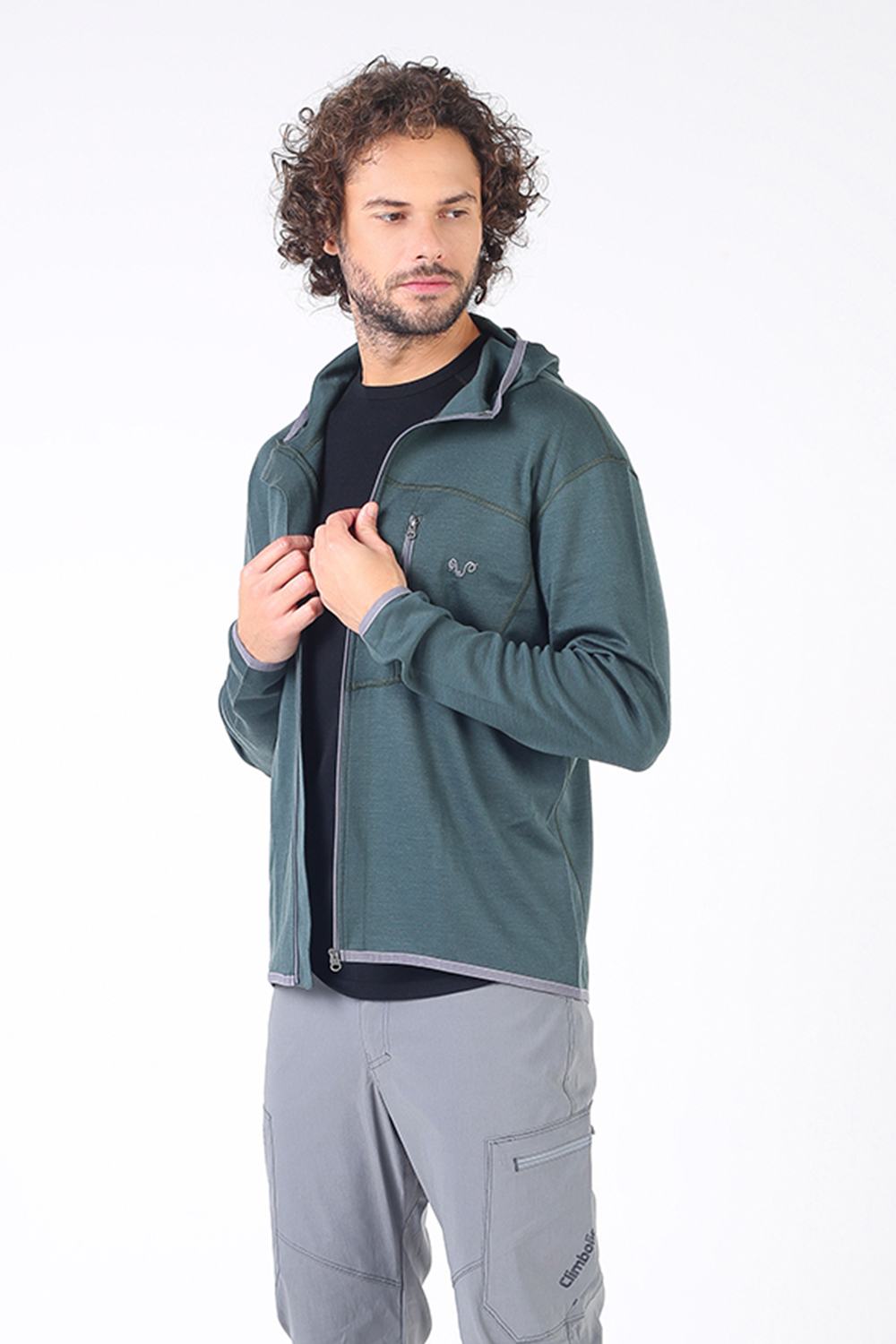 Мъжки термосуичър с цип MAESTRO от 100% мерино