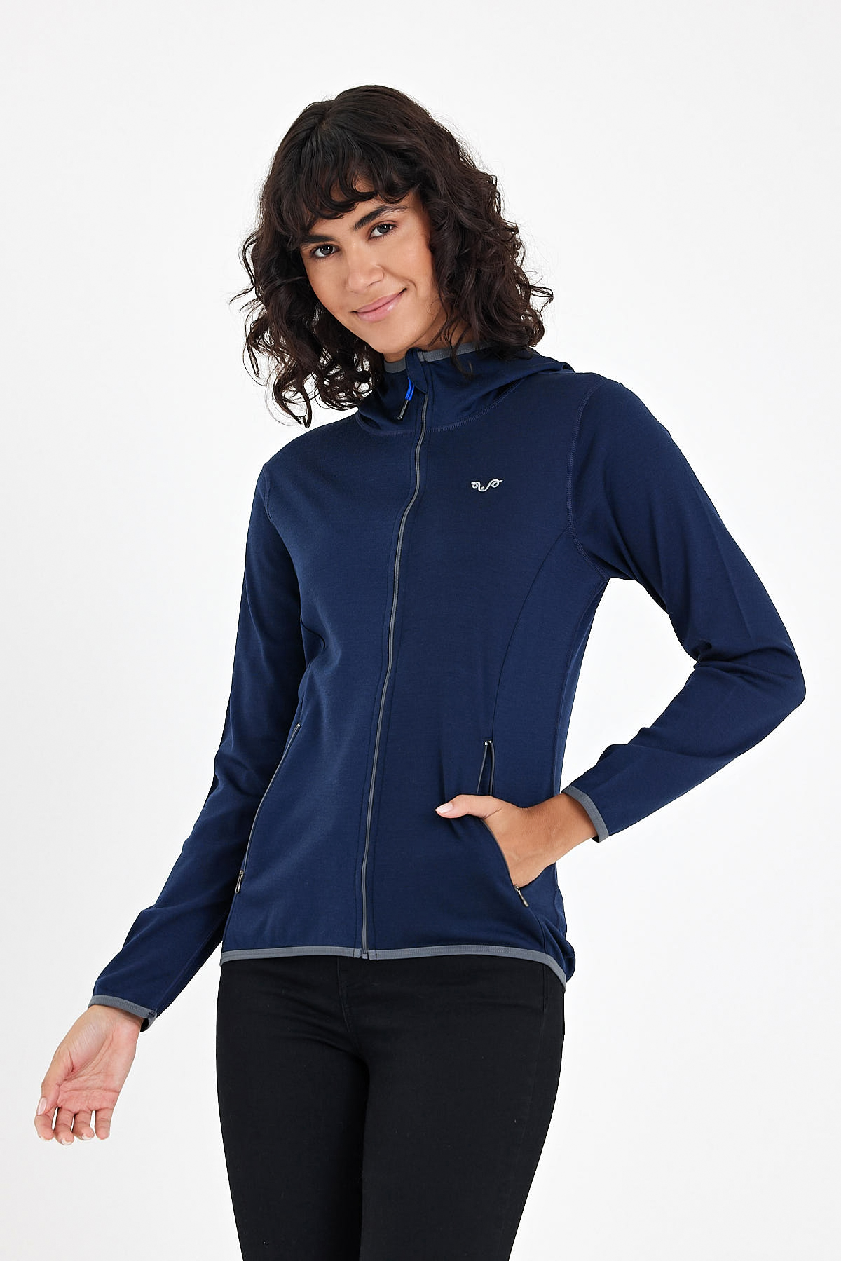 Дамски термосуичър с цип MARIN от 100% мерино