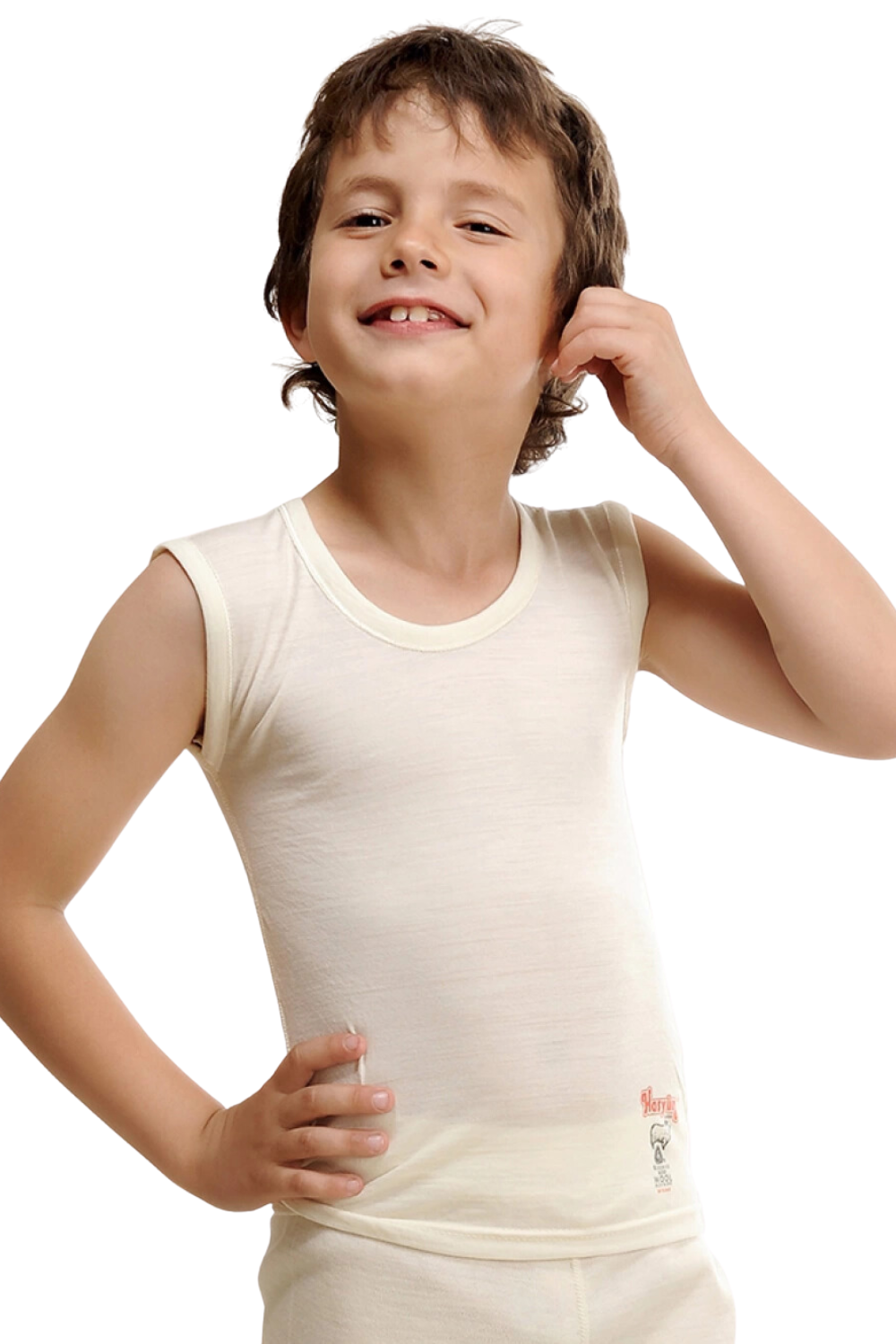 Детско термо бельо потник 75% мерино