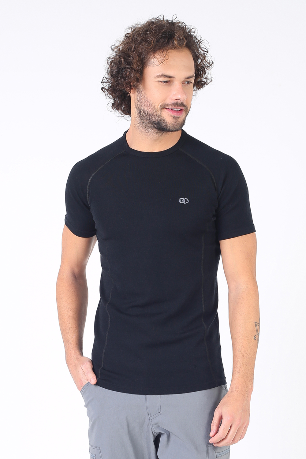 Мъжко термо бельо - блуза с къси ръкави BERG, 100% мерино