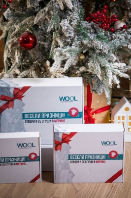 Коледен луксозна кутия с кедрови топчета и сапун от „При Родата“