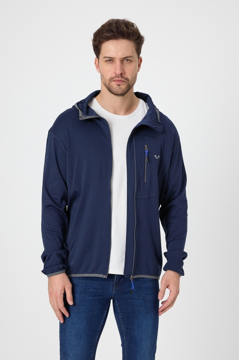 Мъжки термосуичър с цип MAESTRO от 100% мерино