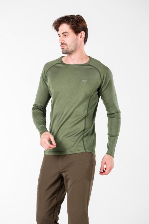 Мъжка термоблуза REMUS с дълги ръкави, 100% мерино